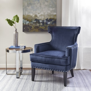 blue velvet wingback chair navy blue white madison park melody blue accent chair buy wingback chairs living room chairs online at overstockcom blue velvet wingback chair navy blue white madison park melody blue accent chair buy wingback chairs living room chairs online at overstockcom